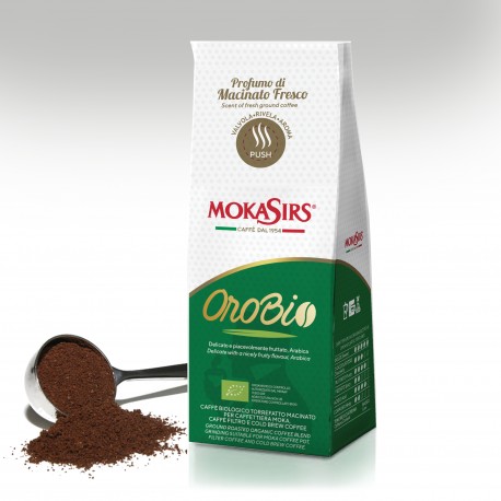 ORGANIC - Ground coffee for moka pot, filter coffee and cold brew - 1000 g (4 x 250 g tin)